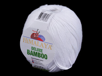 Pletací příze Deluxe Bamboo 100 g - 1 ks - 1 (01) bílá