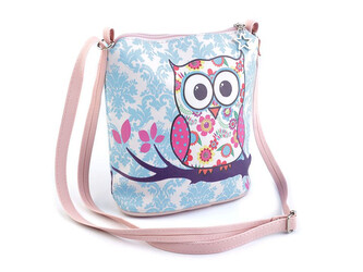Dětská taška sovy 17x17 cm - 1 ks - 3 modrá azurová