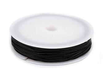 Pruženka / gumička kulatá Ø0,8 mm - 10 ks - 1 černá