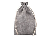 Dárkový pytlík 12,5x17,5 cm imitace juty - 10 ks - 1 šedá perlová