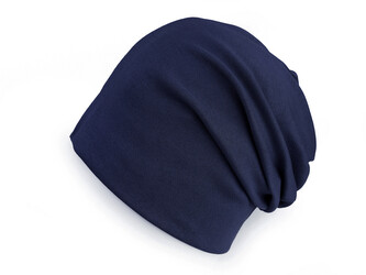 Bavlněná čepice / nákrčník unisex - 1 ks - 9 modrá tmavá čepice