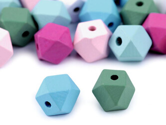 Dřevěné korálky 15x20 mm - 150 ks - mix