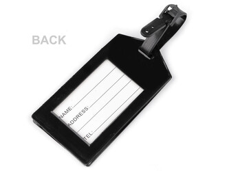 Jmenovka / visačka na kufr letadlo - 1 ks - 3 černá