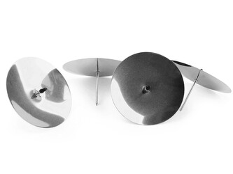 Bodce na svíčky Ø8 cm - 4 ks - 1 stříbrná