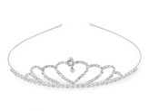 Štrasová čelenka / korunka do vlasů - 1 ks - 2 crystal