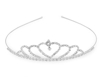 Štrasová čelenka / korunka do vlasů - 1 ks - 2 crystal