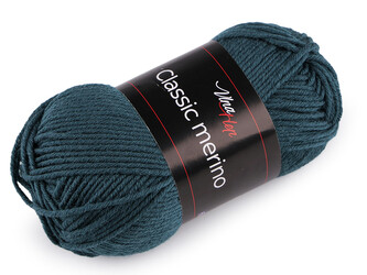 Pletací příze Classic Merino 50 g - 1 ks - 16 (61276) petrolejová