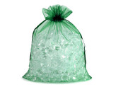 Dárkový pytlík 20x26 cm organza - 5 ks - 18 zelená tmavá