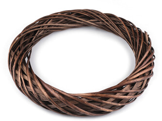 Proutěný věnec Ø34 cm - 1 ks - 4 hnědá