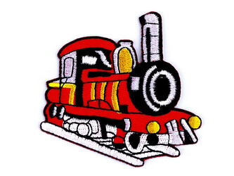 Nažehlovačka auto, traktor, loď - 1 ks - 51 červená vláček