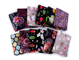 Skládací nákupní taška se zipem 39x40 cm - 12 ks - mix náhodných vzorů