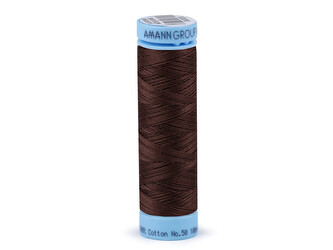 Bavlněné nitě 100 m Etiketní č.50 Triana Amann - 5 ks - 1382 Chocolate Brown