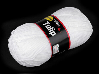 Pletací příze Tulip 100 g - 1 ks - 1 (4002) bílá