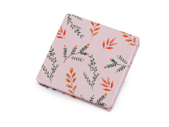 Kosmetické zrcátko listy - 1 ks - 2 pudrová