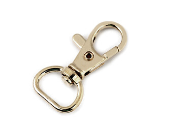 Kovová karabina s obrtlíkem průvlek 12 mm - 20 ks - 5 zlatá klasik