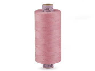 Polyesterové nitě návin 1000 m Aspo Amann - 1 ks - 1057 růžová prášková
