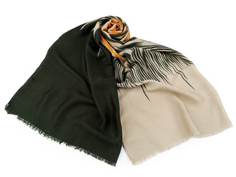 Šátek / šála 85x180 cm - 1 ks - 1 hořčicová zelená