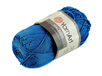 Pletací příze Macrame Ø2 mm 90 g - 1 ks - 26 (139) modrá capri