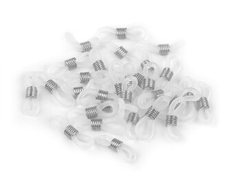 Silikonové háčky na brýle - 30 ks - 1 bílá stříbrná