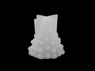 Silikonová forma na výrobu svíček a odlitků stromeček - 1 ks - 2 bílá