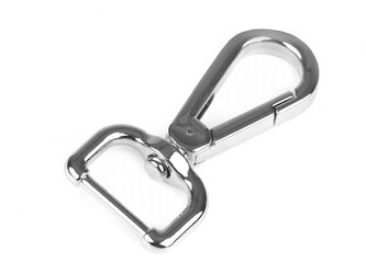 Kovová karabina s obrtlíkem průvlek 20 mm - 20 ks - 1 nikl