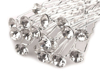 Štrasová vlásenka s kamínkem Ø7,2 mm - 20 ks - 1 crystal