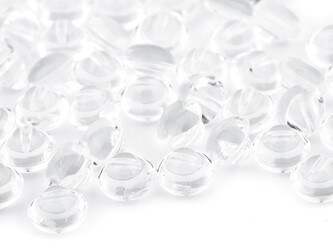 Knoflík transparent velikost 16" - 100 ks - 1 transparent