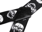 Šle motorkářské šíře 5 cm délka 120 cm - 1 ks - 3 (515) černá lebka