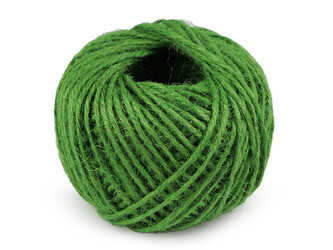 Jutový provázek Ø2 mm - 9 ks - 6 zelená