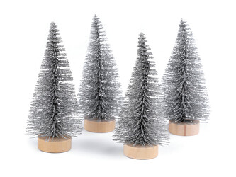Dekorace stromeček - 1 ks - 3 stříbrná