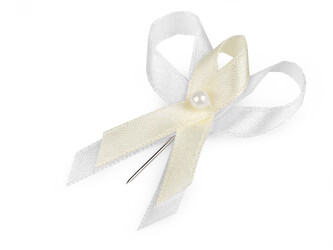 Svatební mašličky / voničky šíře 35 mm saténové - 100 ks - 25 béžová nejsv.