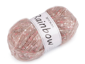 Pletací příze mohérová Rainbow 100 g - 1 ks - 13 (01-7) béžová světlá