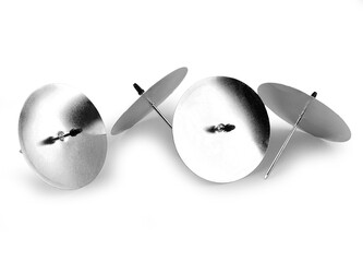 Bodce na svíčky Ø7 cm - 4 ks - 1 stříbrná