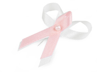 Svatební mašličky / voničky šíře 35 mm saténové - 100 ks - 2 růžová sv.