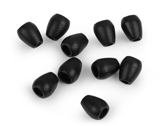 Kovová koncovka na šňůru Ø3,5 mm / ozdoba - 50 ks - 4 černý lak