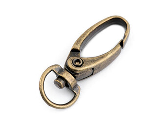 Kovová karabina s obrtlíkem průvlek 10 mm - 20 ks - 3 staromosaz