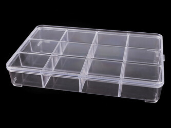 Plastový box / zásobník 15x23x3,4 cm - 1 ks - transparent