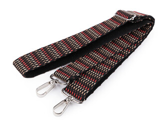 Textilní ucho / popruh na tašku s karabinami šíře 3,8 cm - 1 ks - 12 hnědá kávová