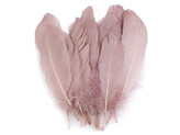 Husí peří délka 12-21 cm - 20 ks - 27 starorůžová