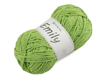 Pletací žinylková příze Emily 100 g - 1 ks - 11 zelená stepní