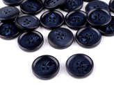 Knoflík oblekový velikost 24", 28", 32", 36", 40" - 20 ks - 5 (40") modrá tmavá