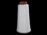 Nitě elastické pro průmyslové overlocky 5000 m - 1 ks - 0000 bílá