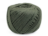 Bavlněná příze macrame Ø2-2,5 mm rozčesávací - 1 ks - 15 zelená khaki
