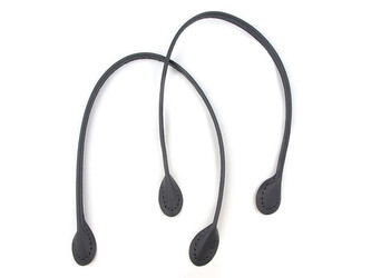 Koženková ucha na tašky délka 60 cm - 2 ks - 3 šedá