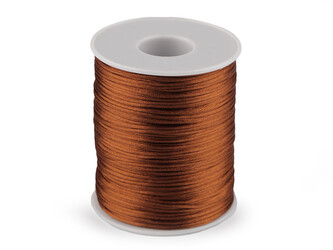 Saténová šňůra Ø1 mm - 1 ks - 159 hnědá světlá