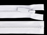 Kostěný zip No 5 délka 60 cm kulaté zoubky - 1 ks - 101 bílá