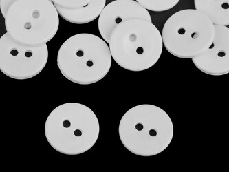 Knoflík mandlovací velikost 24" s praním do 95°C - 25 ks - 2 bílá