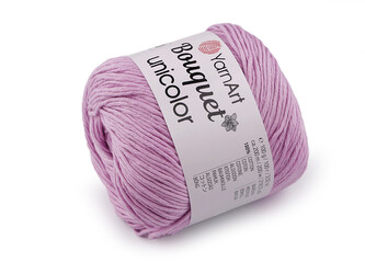 Bavlněná pletací příze Bouquet Unicolor 100 g - 1 ks - 6 (3212) fialová sv.