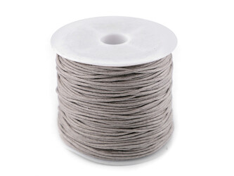 Šňůra bavlněná Ø0,8 mm voskovaná - 1 ks - 32 šedá světlá