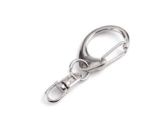 Kovová karabinka s obrtlíkem 17x40 mm - 50 ks - 1 nikl